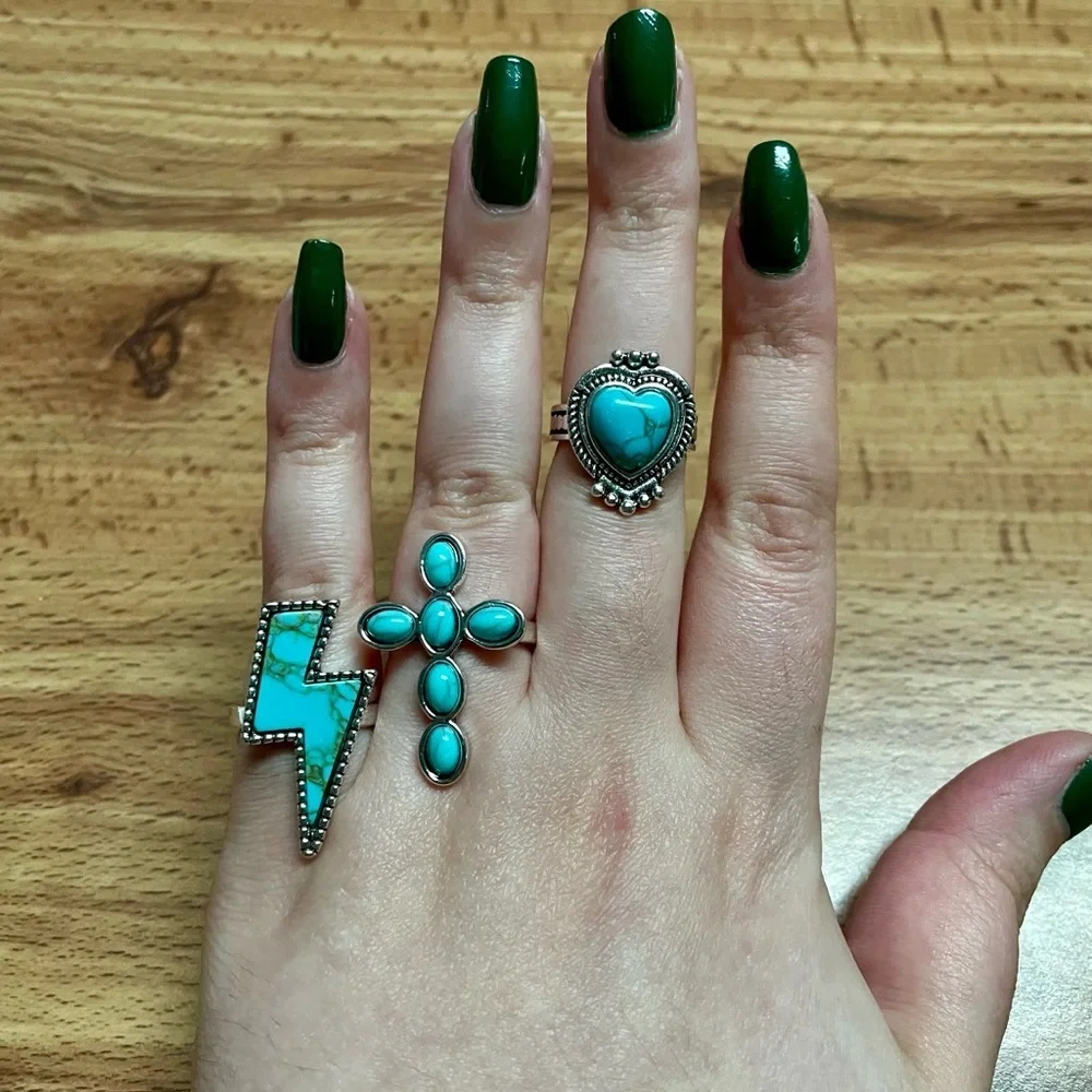 Bohemian 3 Piece Ring Set